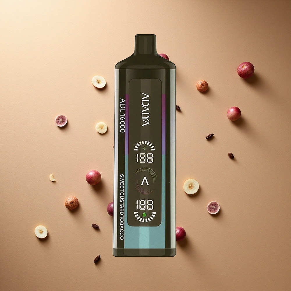 Adalya ADL 16000 PRO Söt Vaniljtobak med Digital Skärm och USB-C