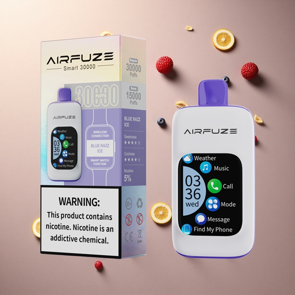 AirFuze Smart 30000 Blå Hallon Is 5% Nikotin 900mAh