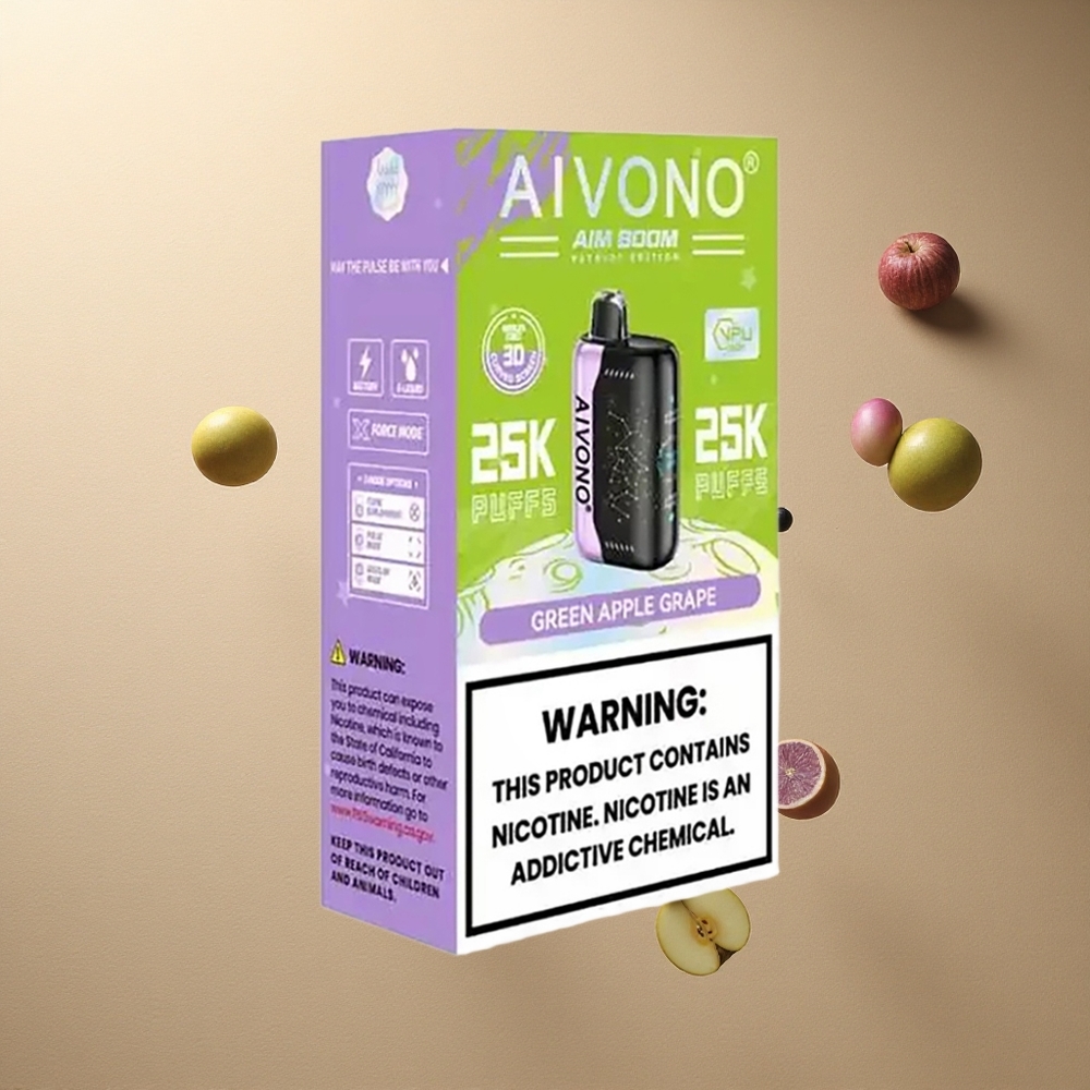 Aivono Aim Boom 25000 Grönt Äpple Druva 650mAh