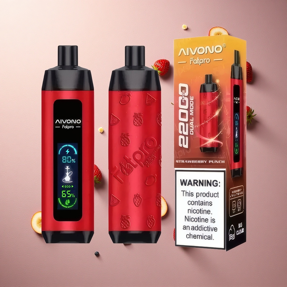 Aivono Aim Fatpro 22000 Jordgubb Punch 600mAh 5% Nikotin