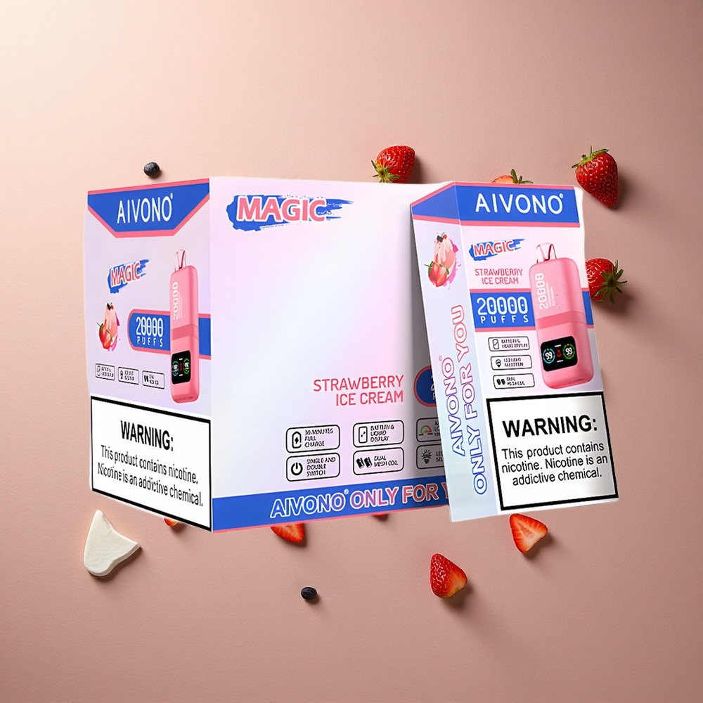 Aivono Aim Magic 20000 Jordgubb Glass med Dual Mesh Coils och 600mAh